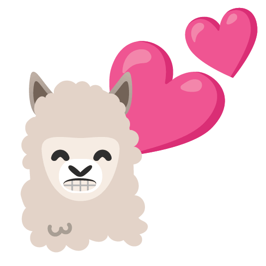 two hearts llama