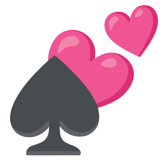 two hearts spades