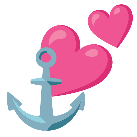 two hearts anchor
