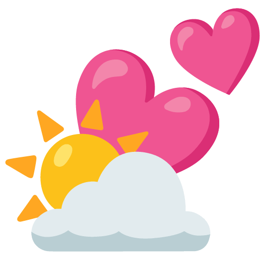 two hearts partly sunny