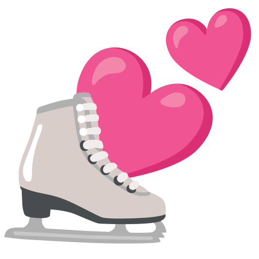 two hearts ice skate