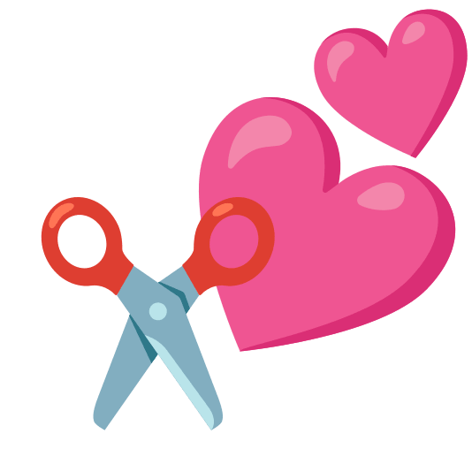 two hearts scissors
