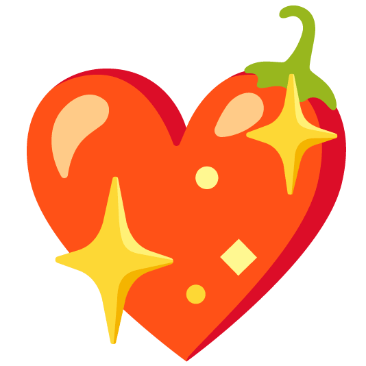 sparkling heart hot pepper