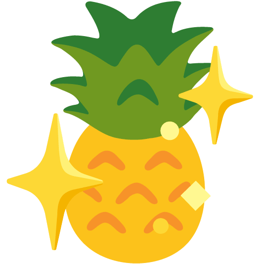 sparkling heart pineapple