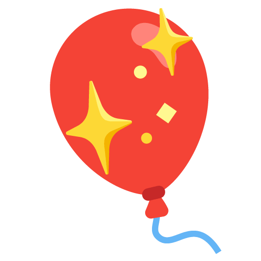 sparkling heart balloon