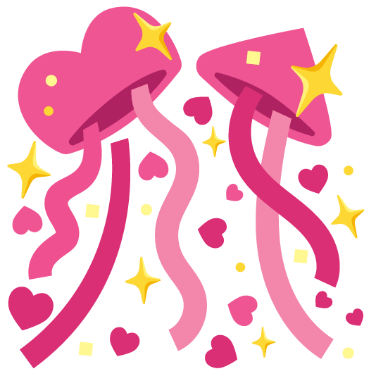 sparkling heart confetti ball