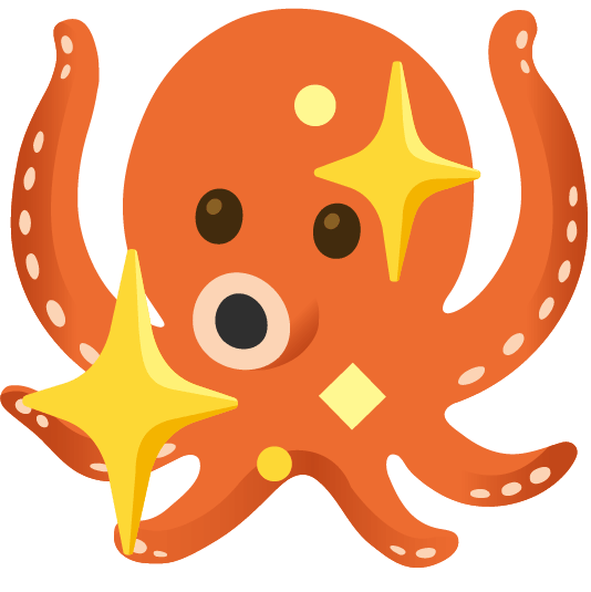 sparkling heart octopus
