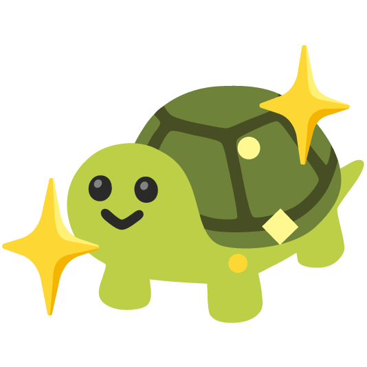 sparkling heart turtle
