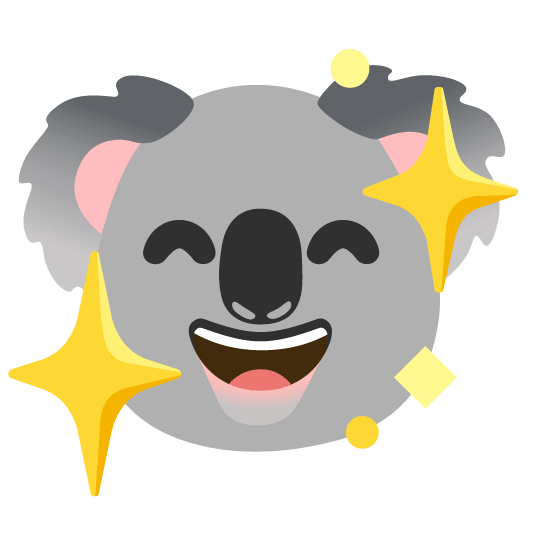 sparkling heart koala