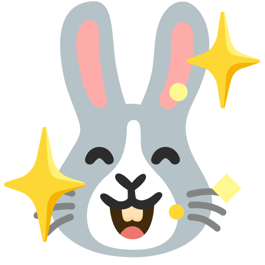 sparkling heart rabbit