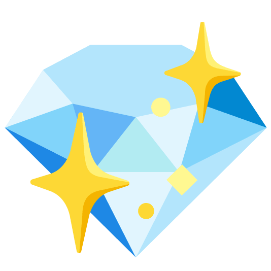 sparkling heart gem