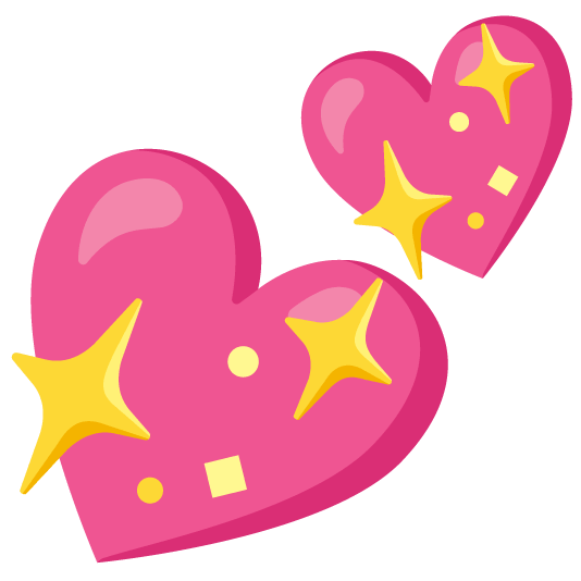 sparkling heart two hearts