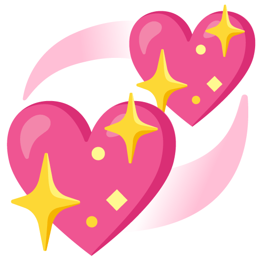 sparkling heart revolving hearts