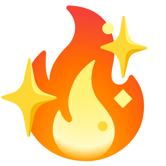 sparkling heart fire