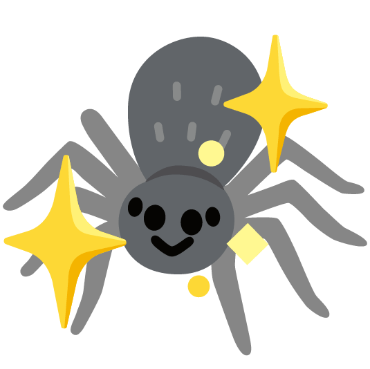 sparkling heart spider