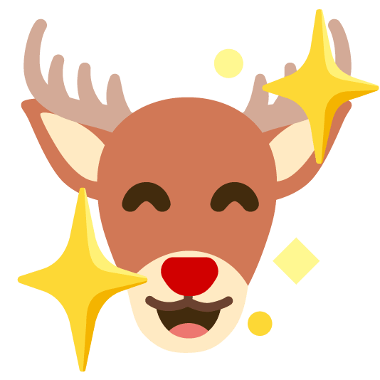 sparkling heart deer