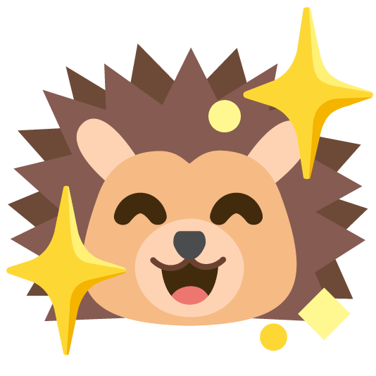 sparkling heart hedgehog