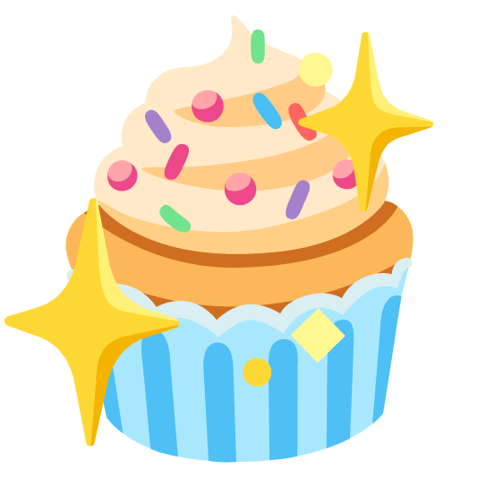 sparkling heart cupcake