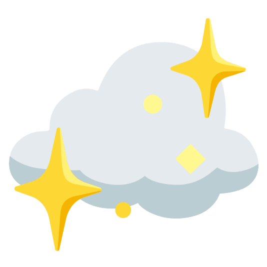 sparkling heart cloud