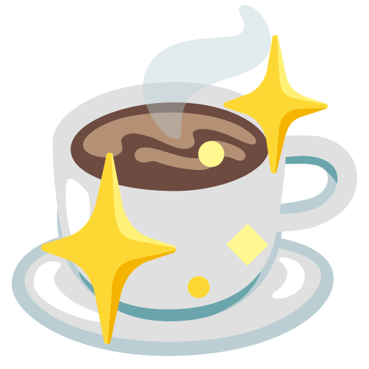 sparkling heart coffee