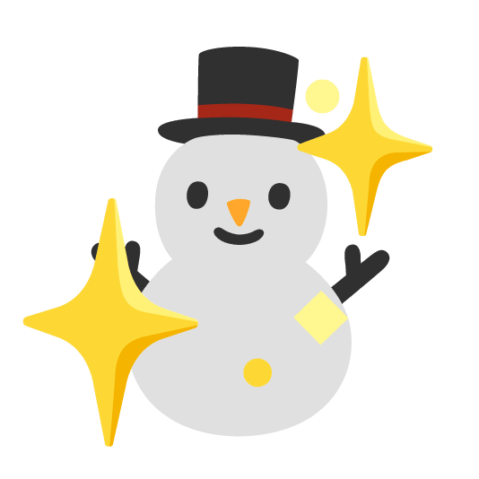 sparkling heart snowman without snow