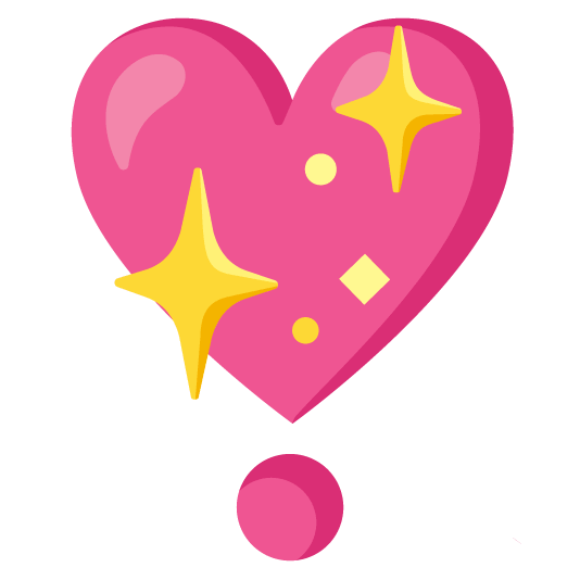sparkling heart heavy heart exclamation mark ornament