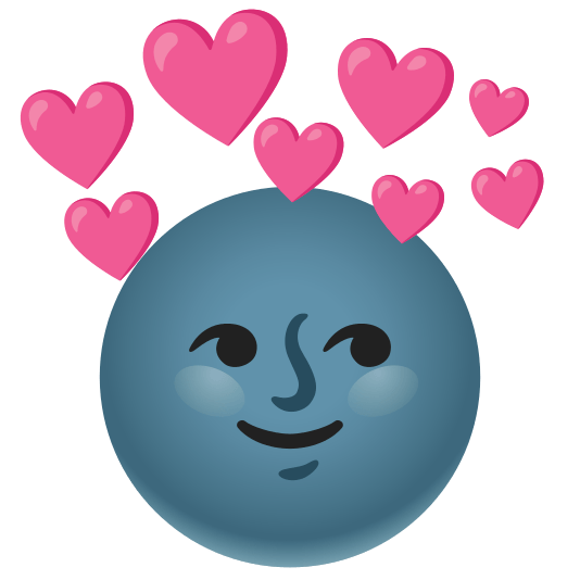 cupid new moon with face