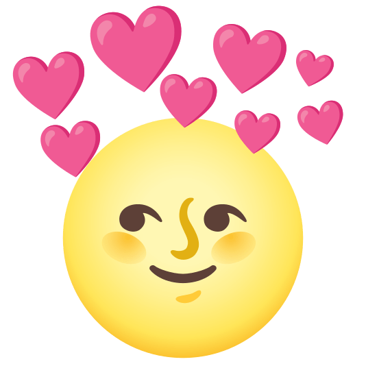 cupid full moon with face