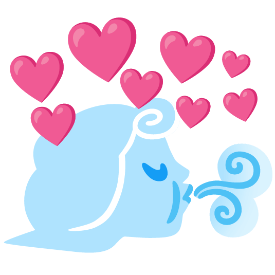 cupid wind blowing face