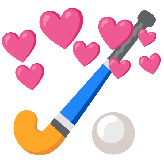 cupid field hockey stick and ball