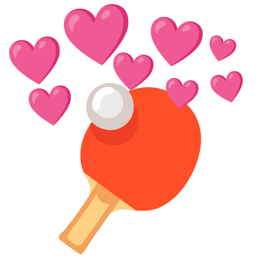 cupid table tennis paddle and ball