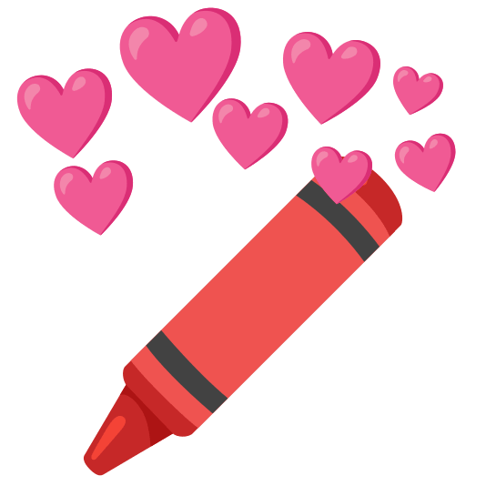 cupid lower left crayon