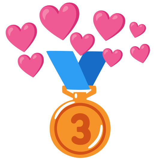 cupid third place medal