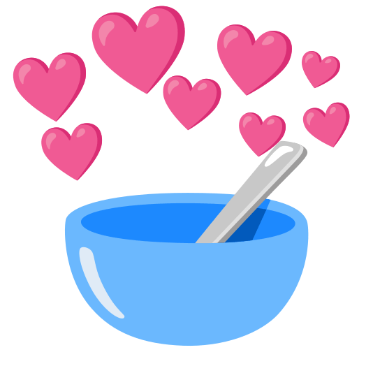 cupid bowl with spoon