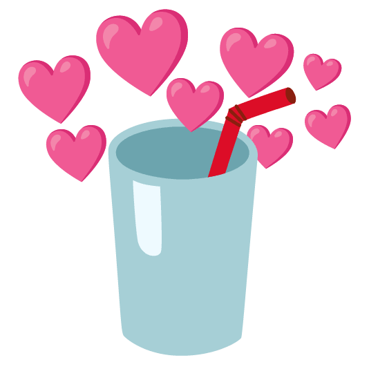 cupid cup with straw