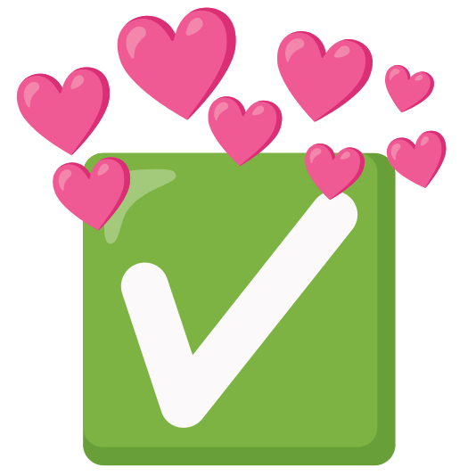 cupid white check mark