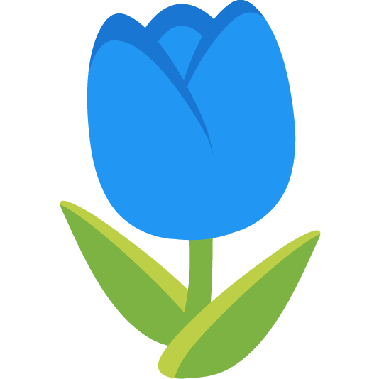 blue heart tulip