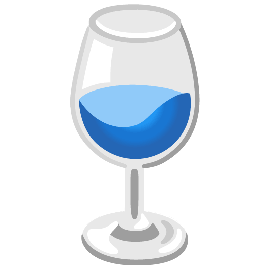 blue heart wine glass