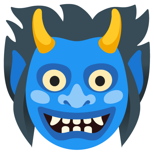 blue heart japanese ogre