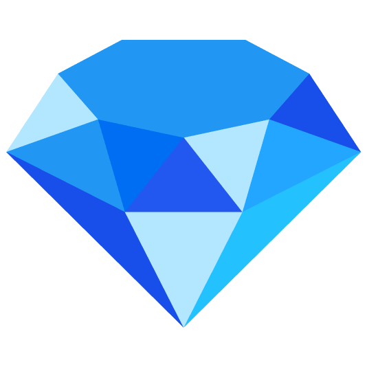 blue heart gem