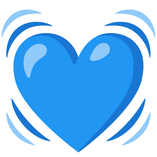 blue heart heartbeat