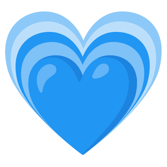 blue heart heartpulse