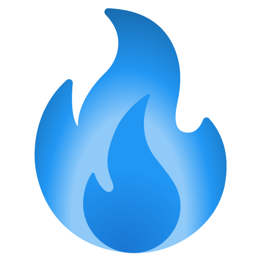 blue heart fire