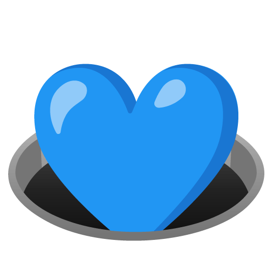 blue heart hole