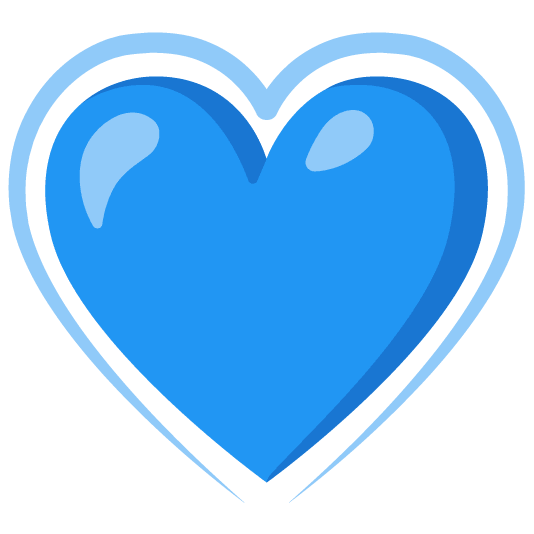 blue heart hearts