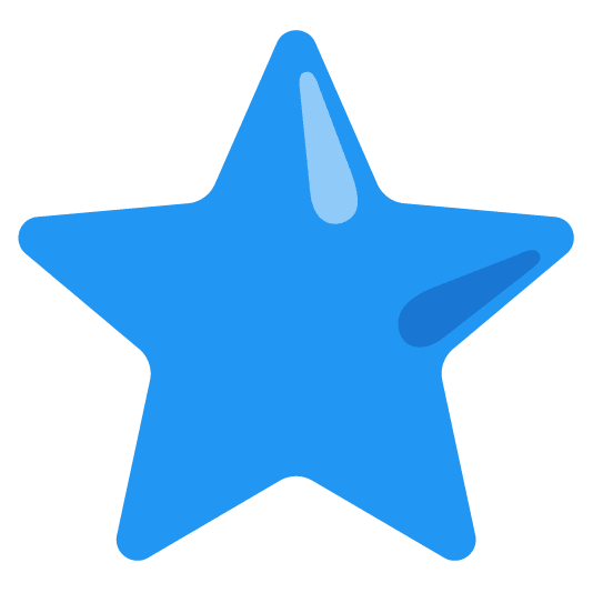 blue heart star