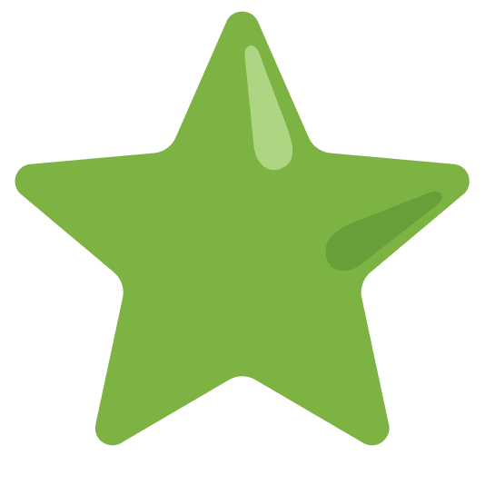 green heart star2