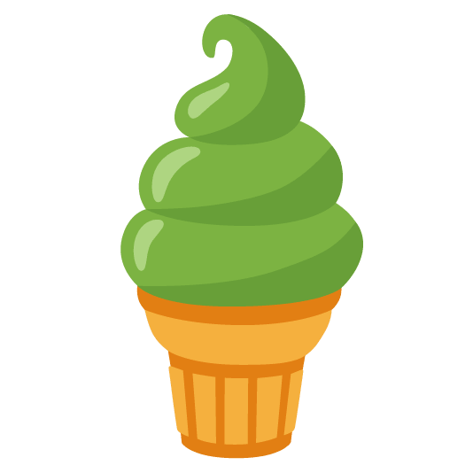 green heart icecream