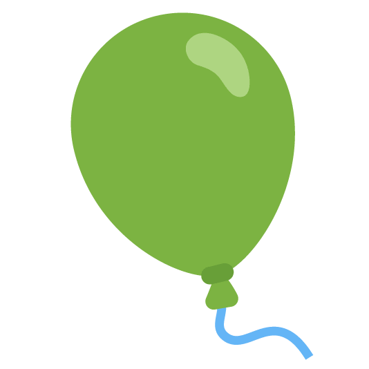 green heart balloon