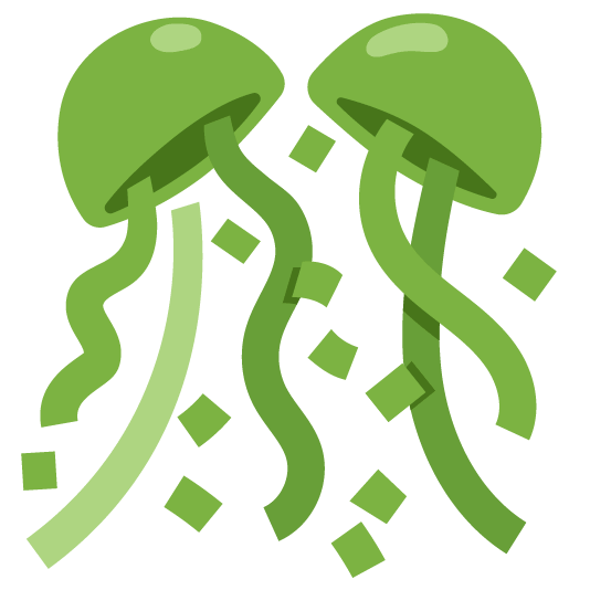 green heart confetti ball